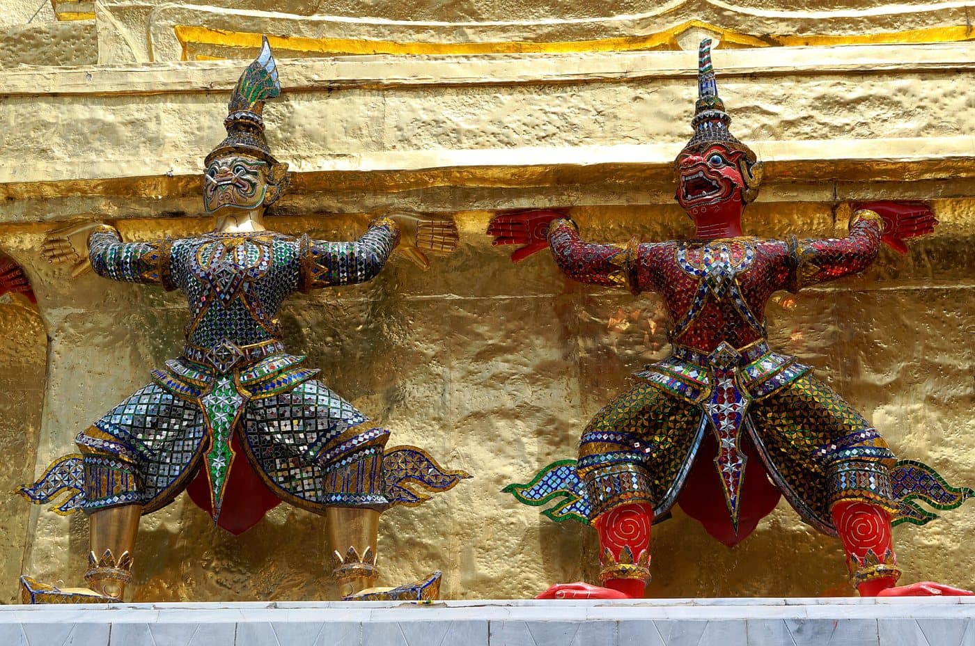Guardian figures at Wat Phra Kaew, in the Grand Palace, Bangkok