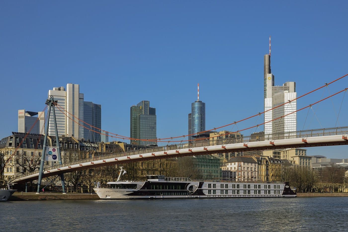 The Frankfurt skyline above the River Main