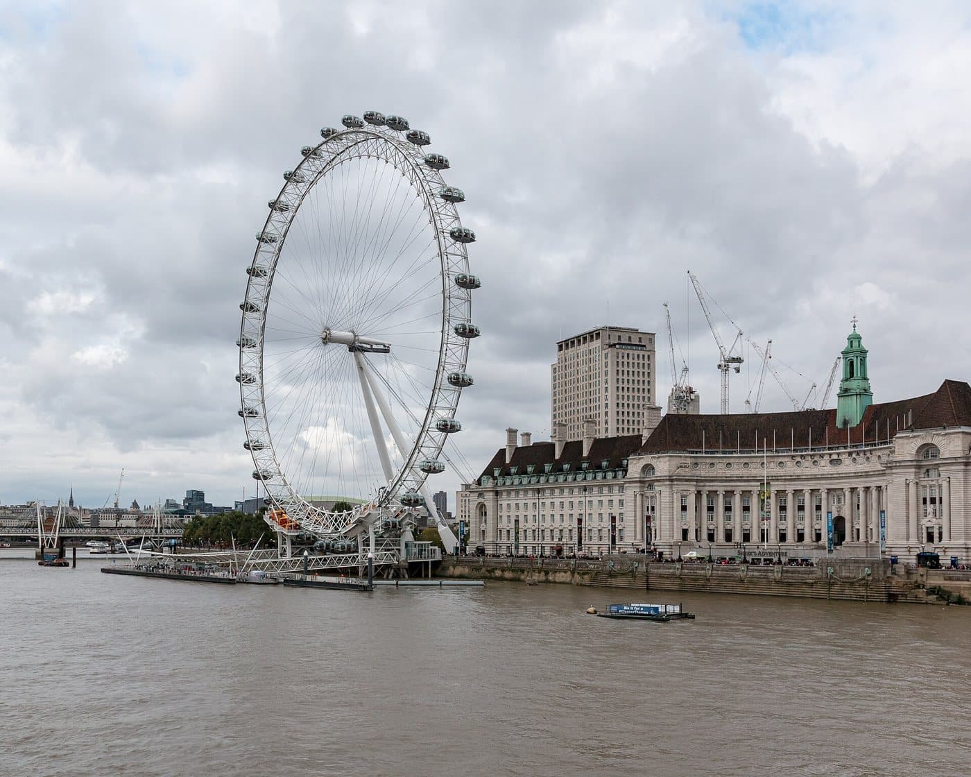 The London Eye beside the River Thames