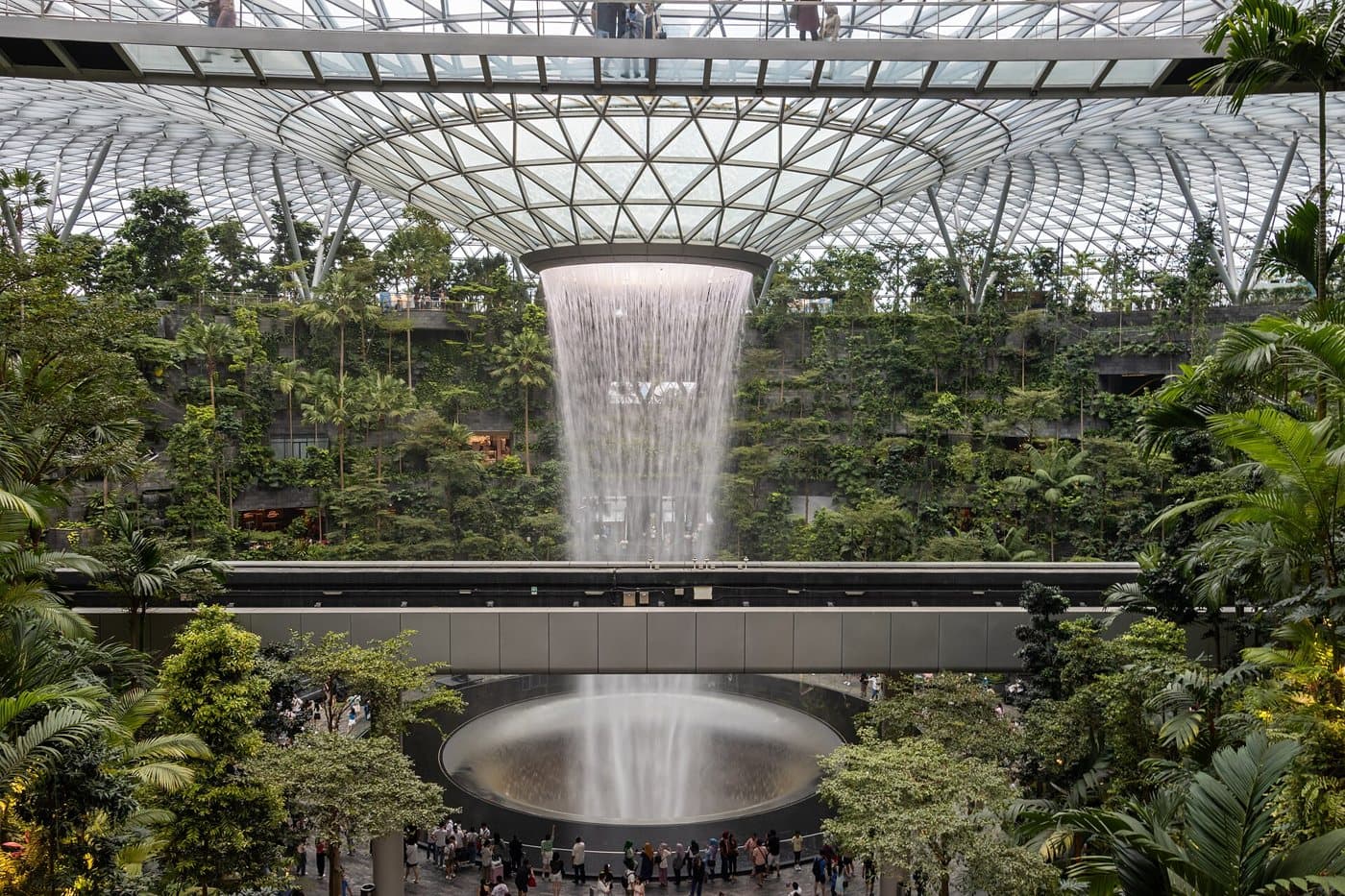 The Rain Vortex inside Jewel Changi Airport