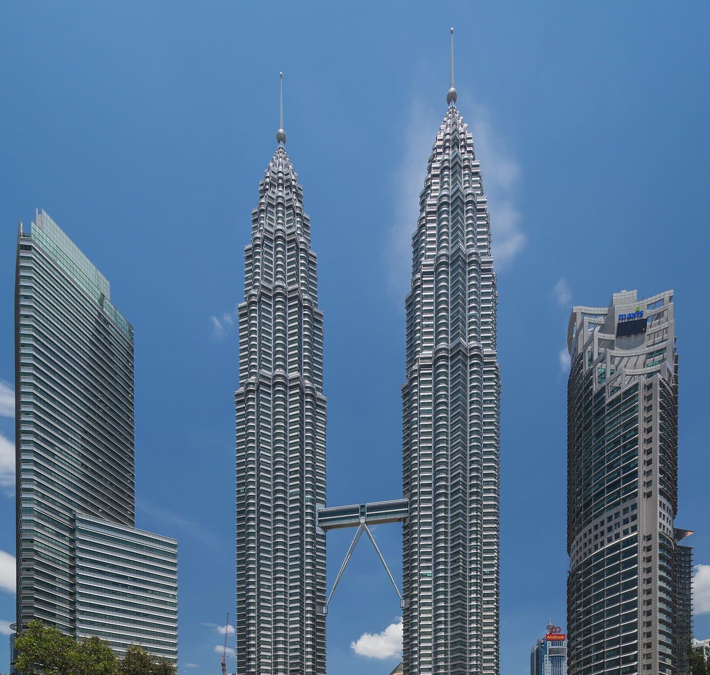 The Petronas Twin Towers in Kuala Lumpur